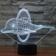 Lampe 3D Dauphin 7 Couleurs LED Tactile 0.5W Pour Chambre Salon Hall Couloir - www.yonis-shop.com