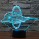 Lampe 3D Dauphin 7 Couleurs LED Tactile 0.5W Pour Chambre Salon Hall Couloir - www.yonis-shop.com
