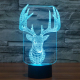 Lampe 3D Cerf 7 Couleurs LED Tactile 0.5W Pour Chambre Salon Hall Couloir - www.yonis-shop.com