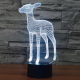 Lampe 3D Biche 7 Couleurs LED Tactile 0.5W Pour Chambre Salon Hall Couloir - www.yonis-shop.com