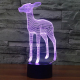 Lampe 3D Biche 7 Couleurs LED Tactile 0.5W Pour Chambre Salon Hall Couloir - www.yonis-shop.com