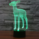 Lampe 3D Biche 7 Couleurs LED Tactile 0.5W Pour Chambre Salon Hall Couloir - www.yonis-shop.com