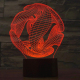 Lampe Créative 3D Style Abstrait Moderne 7 Couleurs LED Tactile 0.5W USB Piles AA - www.yonis-shop.com