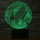 Lampe Créative 3D Style Abstrait Moderne 7 Couleurs LED Tactile 0.5W USB Piles AA - www.yonis-shop.com