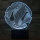 Lampe Créative 3D Style Abstrait Moderne 7 Couleurs LED Tactile 0.5W USB Piles AA - www.yonis-shop.com