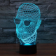 Lampe Créative 3D l'homme invisible 7 Couleurs LED Tactile 0.5W USB Piles AA - www.yonis-shop.com