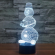 Lampe Créative 3D Bonhomme de Neige 7 Couleurs LED Tactile 0.5W USB Piles AA - www.yonis-shop.com