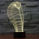 Lampe Créative 3D Cobra 7 Couleurs LED Tactile 0.5W USB Piles AA - www.yonis-shop.com
