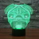 Lampe LED 3D Chien 7 Couleurs Luminaire Illusion 3D Décoration Maison Tactile 0.5W Chambre Salon - www.yonis-shop.com