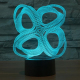 Lampe de Décoration 3D Quatre Cercle LED 7 Couleurs Tactile 0.5W Pour Chambre Salon Hall Couloir - www.yonis-shop.com