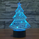 Lampe de Décoration 3D Sapin LED 7 Couleurs Tactile 0.5W Pour Chambre Salon Hall Couloir - www.yonis-shop.com