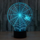 Lampe de Décoration 3D Toile d'araignée LED 7 Couleurs Tactile 0.5W Pour Chambre Salon Hall Couloir - www.yonis-shop.com