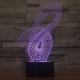 Lampe de Décoration 3D Design Art LED 7 Couleurs Tactile 0.5W Pour Chambre Salon Hall Couloir - www.yonis-shop.com
