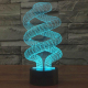 Lampe de Décoration 3D Motif Spirale Ampoules LED 7 Couleurs Tactile 0.5W Pour Chambre Salon Hall Couloir - www.yonis-shop.com