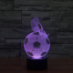 Lampe Déco 3D Ballon Football Luminaire 7 Couleurs LED Bouton Tactile 0.5W Chambre Salon Faible Consommation - www.yonis-shop...
