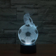 Lampe Déco 3D Ballon Football Luminaire 7 Couleurs LED Bouton Tactile 0.5W Chambre Salon Faible Consommation - www.yonis-shop...