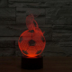 Lampe Déco 3D Ballon Football Luminaire 7 Couleurs LED Bouton Tactile 0.5W Chambre Salon Faible Consommation - www.yonis-shop...