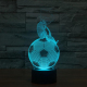Lampe Déco 3D Ballon Football Luminaire 7 Couleurs LED Bouton Tactile 0.5W Chambre Salon Faible Consommation - www.yonis-shop...