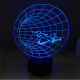 Lampe Déco 3D Avion Mur du Son Luminaire 7 Couleurs LED Bouton Tactile 0.5W Chambre Salon Faible Consommation - www.yonis-sho...