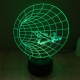 Lampe Déco 3D Avion Mur du Son Luminaire 7 Couleurs LED Bouton Tactile 0.5W Chambre Salon Faible Consommation - www.yonis-sho...