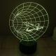 Lampe Déco 3D Avion Mur du Son Luminaire 7 Couleurs LED Bouton Tactile 0.5W Chambre Salon Faible Consommation - www.yonis-sho...