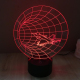 Lampe Déco 3D Avion Mur du Son Luminaire 7 Couleurs LED Bouton Tactile 0.5W Chambre Salon Faible Consommation - www.yonis-sho...