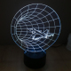 Lampe Déco 3D Avion Mur du Son Luminaire 7 Couleurs LED Bouton Tactile 0.5W Chambre Salon Faible Consommation - www.yonis-sho...