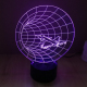 Lampe Déco 3D Avion Mur du Son Luminaire 7 Couleurs LED Bouton Tactile 0.5W Chambre Salon Faible Consommation - www.yonis-sho...