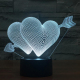 Lampe 3D Coeur Flèche 7 Couleurs Ampoule LED Tactile 0.5W USB Chambre Salon Hall Couloir Décoration Intérieur - www.yonis-sho...