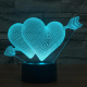 Lampe 3D Coeur Flèche 7 Couleurs Ampoule LED Tactile 0.5W USB Chambre Salon Hall Couloir Décoration Intérieur - www.yonis-sho...