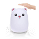 Veilleuse Rechargeable Lampe de chevet Silicone Douce Forme de Chat Prise Micro USB 3W Rose - www.yonis-shop.com