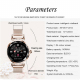 Montre Connectée Femme Smartwatch iOS Android Écran Couleur IPS 1.04 Pouce Bluetooth Étanche Argent - www.yonis-shop.com