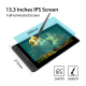 Tablette Graphique Windows Mac OS Écran IPS 13.3 Pouces 1080p Stylet Numérique 5080 LPI USB-C Sans Fil - www.yonis-shop.com