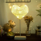 Lampe Décorative Coeur Romantique Rotin Câble Luminaire 3m LED 20 Pièces Prise USB 50000 Heures Lumière Blanche Chaude - www....