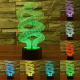 Lampe de Décoration 3D Motif Spirale Ampoules LED 7 Couleurs Tactile 0.5W Pour Chambre Salon Hall Couloir - www.yonis-shop.com