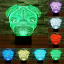Lampe LED 3D Chien 7 Couleurs Luminaire Illusion 3D Décoration Maison Tactile 0.5W Chambre Salon - www.yonis-shop.com