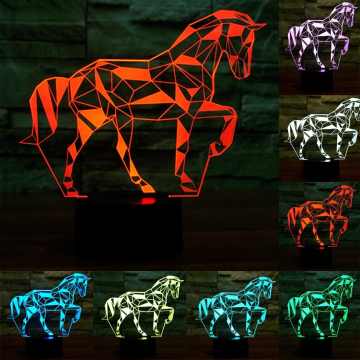 3D Créatif Cheval LED Lampe Art Déco Lampe Lumières LED Décoration Lampes Touch Control 7 Couleurs Change Veilleuse USB Powered Enfants Cadeau Anniversaire Noël Cadeaux 3D Créatif Cheval LED Lampe Art Déco Lampe Lumières LED Décoration Lampes Touch Control 7 Couleurs Change Veilleuse USB Powered Enfants Cadeau Anniversaire Noël Cadeaux