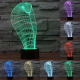 Lampe Créative 3D Cobra 7 Couleurs LED Tactile 0.5W USB Piles AA