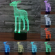 Lampe 3D Biche 7 Couleurs LED Tactile 0.5W Pour Chambre Salon Hall Couloir - www.yonis-shop.com