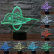 Lampe 3D Dauphin 7 Couleurs LED Tactile 0.5W Pour Chambre Salon Hall Couloir