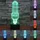 Lampe 3D Ampoule 7 Couleurs LED Tactile 0.5W Pour Chambre Salon Hall Couloir