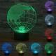Lampe de Décoration 3D Globe Terrestre 7 Couleurs Lumière LED Tactile 0.5W Interrupteur Tactile Chambre Salon Couloir