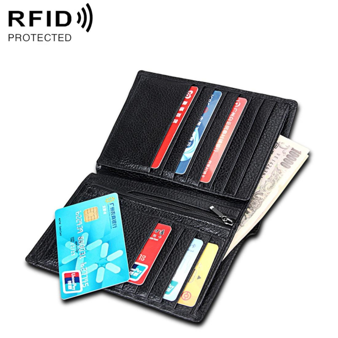 Porte-Carte Protection Magnétique Portefeuille Antimagnétique RFID Hommes Sac Multifonctionnel Noir - www.yonis-shop.com