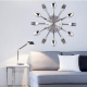 Horloge Murale Créative Quartz Cuisine Salon Couteaux Fourchettes Acier Inoxydable