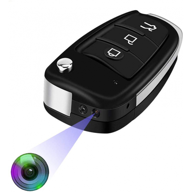 Clé de Voiture Caméra Espion Full HD 1080p Détection de Mouvement Vision Nocturne Infrarouge - www.yonis-shop.com