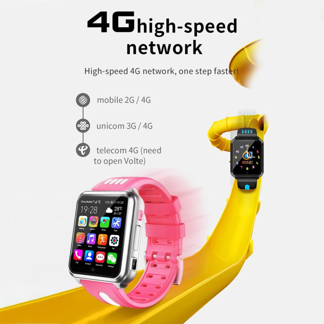 Montre Connectée 4G Android 1.54 Pouces 3Go+32Go Smartwatch Suivi GPS 3MP WiFi Bluetooth Noire Grise - www.yonis-shop.com