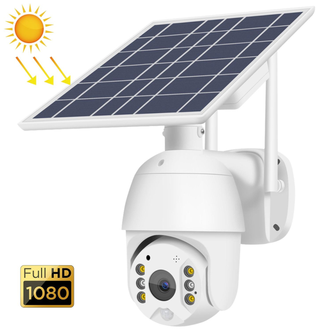Caméra WiFi Solaire Full HD 1080P Avec Alarme PIR Vision Nocturne Audio Bidirectionnel - www.yonis-shop.com