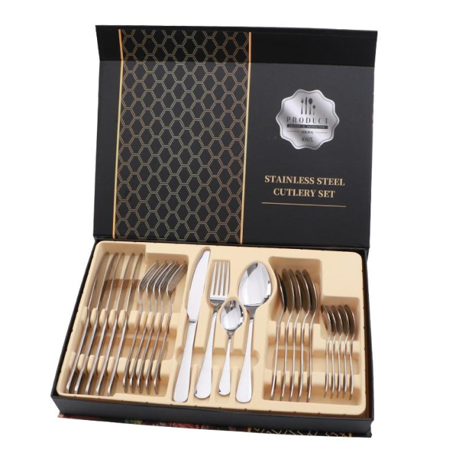 Ménagère 24 en 1 Vaisselle Couverts de Table en Acier Inoxydable - www.yonis-shop.com