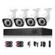 Kit Vidéosurveillance 4CH 1080P 2MP Avec Vision Nocturne et Détection de Mouvement Blanc - www.yonis-shop.com