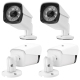Kit Vidéosurveillance 4CH 1080P 2MP Avec Vision Nocturne et Détection de Mouvement Blanc - www.yonis-shop.com